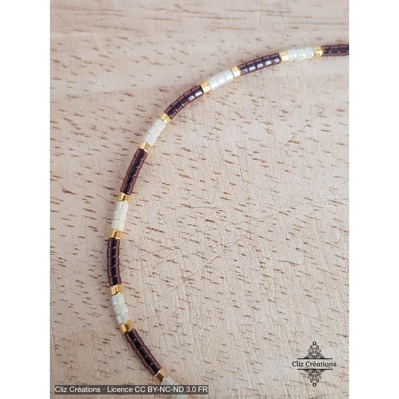Bracelet Ivoire Pourpre - Cliz Créations Bracelet Ivoire Pourpre - Cliz Créations
