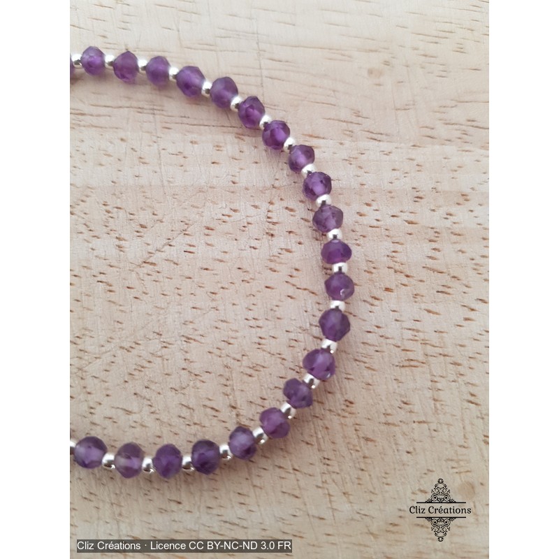 Bracelet Améthyste - Cliz Créations Bracelet Améthyste - Cliz Créations