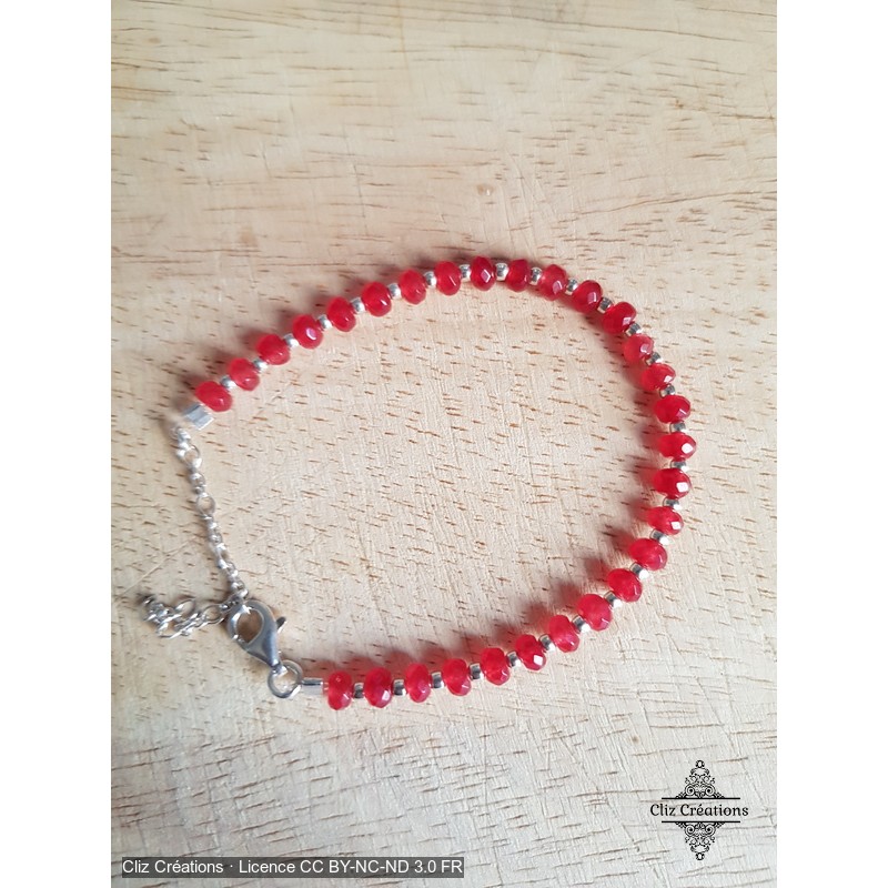 Bracelet Agate Rubis - Cliz Créations Bracelet Agate Rubis - Cliz Créations