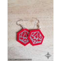 Boucles d'oreilles Renge Écarlate - Cliz Créations