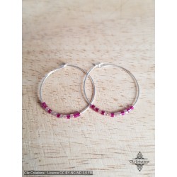 Boucles d'oreilles Aléa Pourpre léger - Cliz Créations