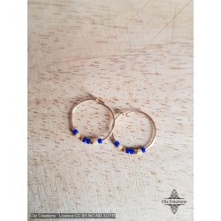 Boucles d'oreilles Tiny Gold Cobalt - Cliz Créations