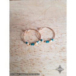 Boucles d'oreilles Tiny Gold Lagon - Cliz Créations