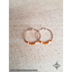 Boucles d'oreilles Tiny Gold Orange - Cliz Créations