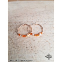 Boucles d'oreilles Tiny Gold Orange - Cliz Créations