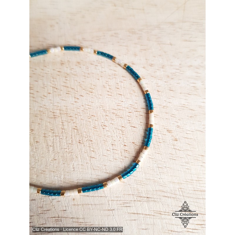 Bracelet Ivoire Lagon - Cliz Créations Bracelet Ivoire Lagon - Cliz Créations