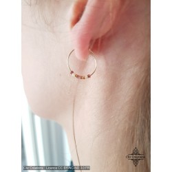 Boucles d'oreilles Tiny Gold Pourpre - Cliz Créations