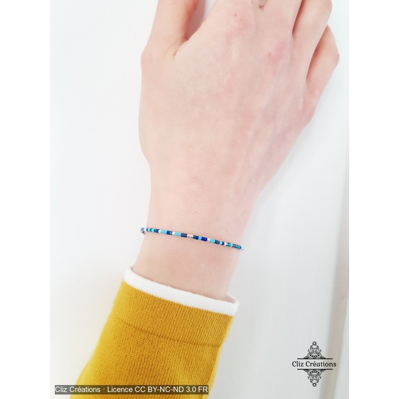 Bracelet Aléa Cobalt - Cliz Créations Bracelet Aléa Cobalt - Cliz Créations