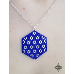 Collier Hinagiku Cobalt - Cliz Créations