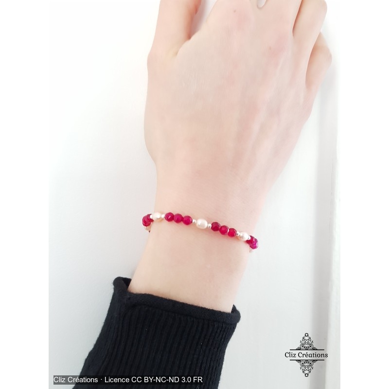 Bracelet Agate et Perles - Cliz Créations Bracelet Agate et Perles - Cliz Créations