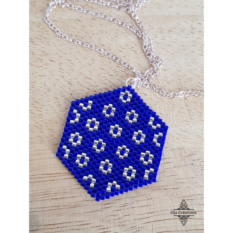 Collier Hinagiku Cobalt - Cliz Créations Collier Hinagiku Cobalt - Cliz Créations