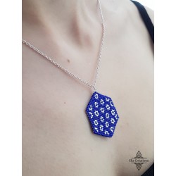 Collier Hinagiku Cobalt - Cliz Créations