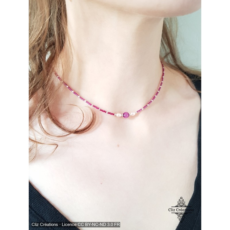 Collier Améthyste - Cliz Créations Collier Améthyste - Cliz Créations