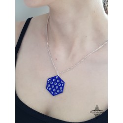 Collier Hinagiku Cobalt - Cliz Créations