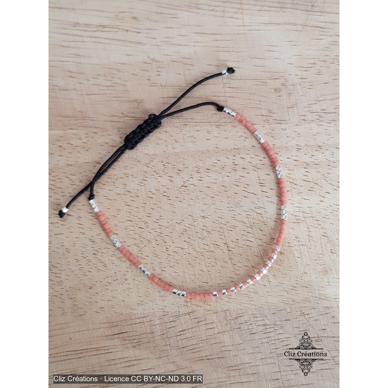 Bracelet Essentiel Saumon - Cliz Créations Bracelet Essentiel Saumon - Cliz Créations