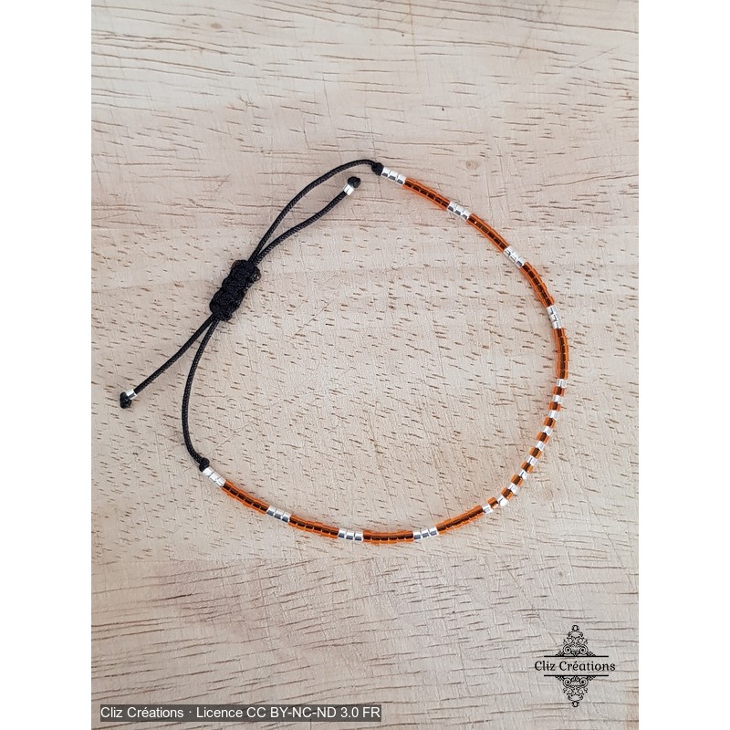 Bracelet Essentiel Orange - Cliz Créations Bracelet Essentiel Orange - Cliz Créations
